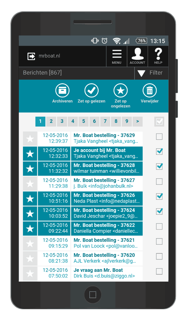 cms op smartphone