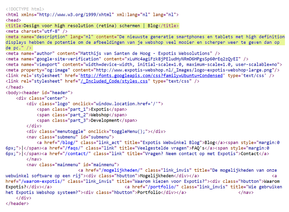 Expotis Webshop