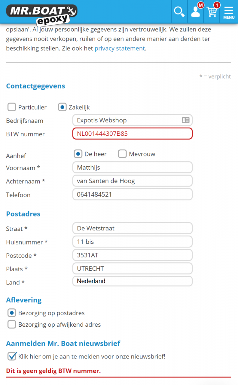 Expotis Webshop